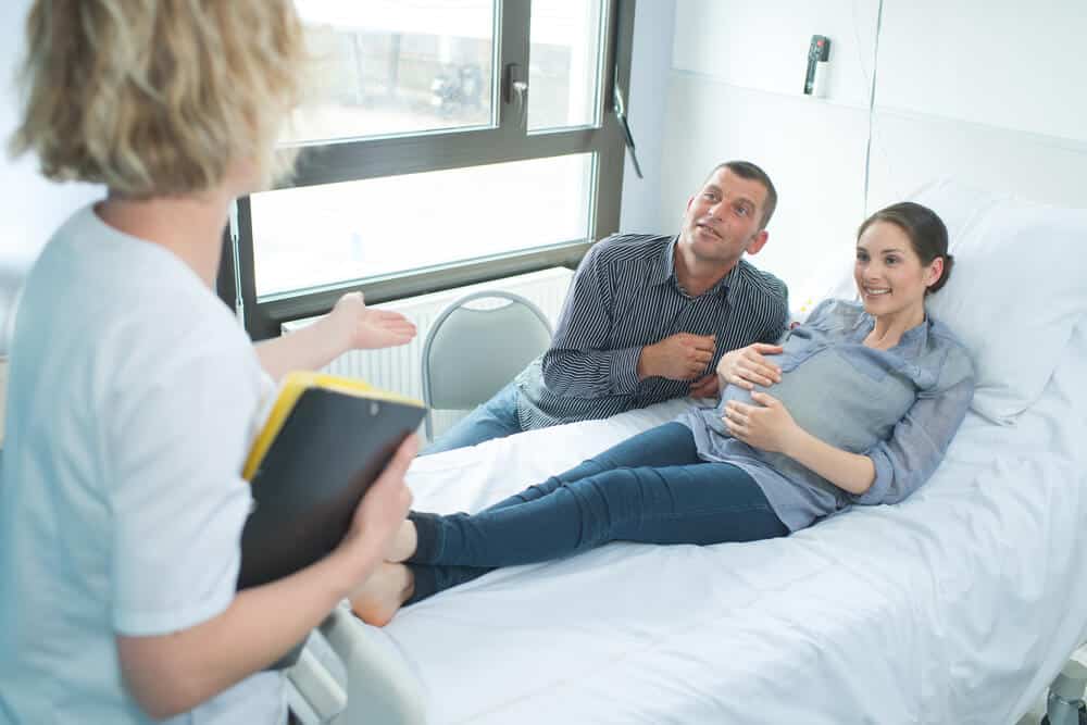 Gebärende mit Doula
