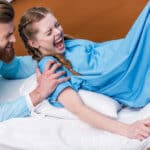 Vater bei der Geburt