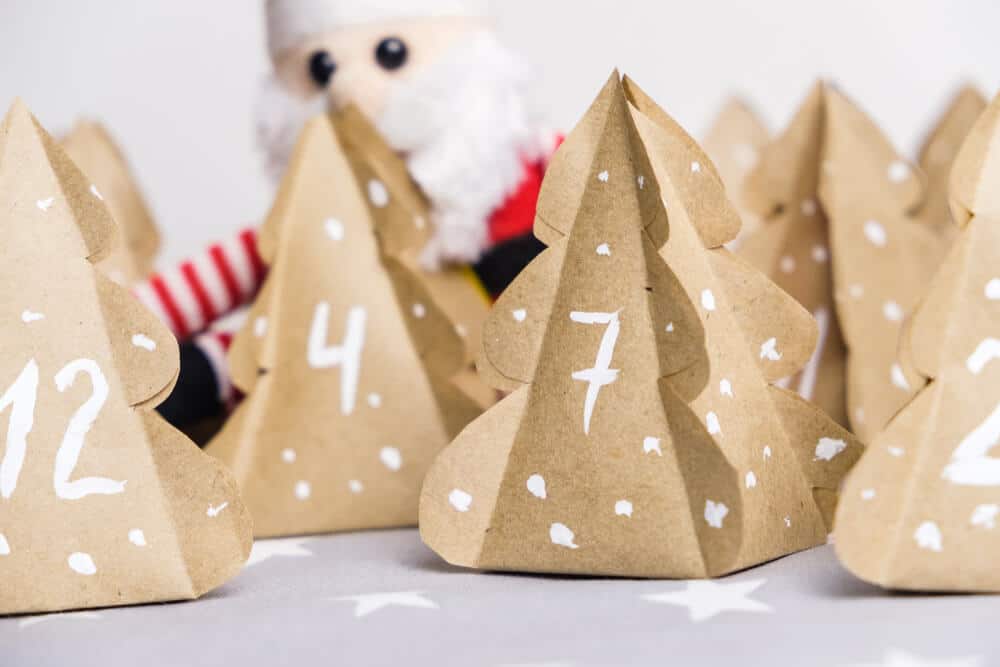 Adventskalender in Pyramidenform