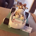 Windeltorte Rennauto mit Giraffe